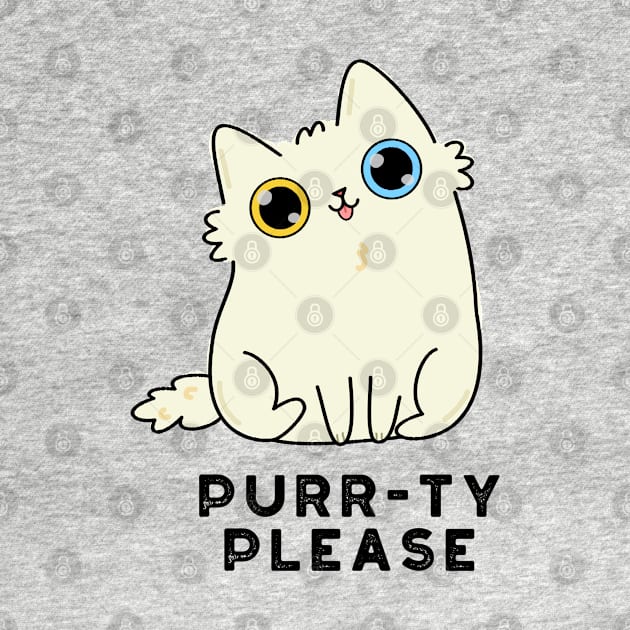 Purr-ty Please Cute Kitty Cat Pun by punnybone